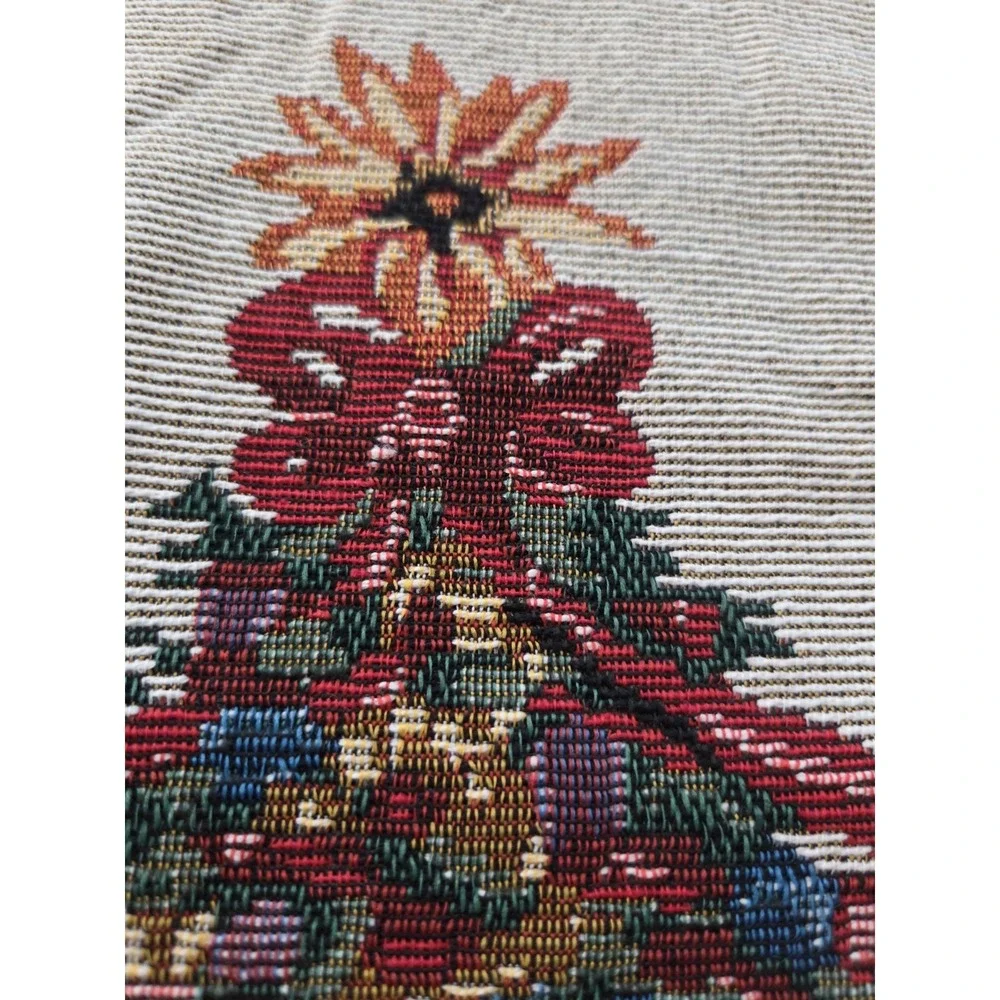 Pair Of Tapestry Christmas Tree Stockings Two Traditional Christmas Stockings